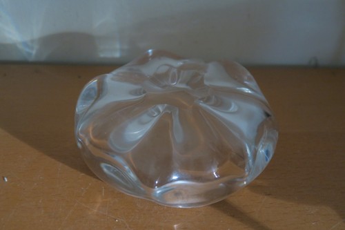 Vintage MCM Orrefors Sweden Art Glass Clear Crystal Bowl Trinket Dish 5" Signed - Bild 3 von 5