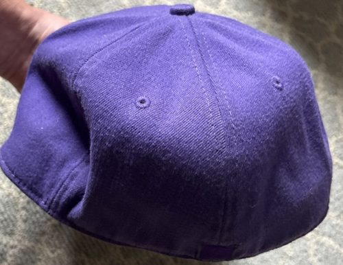 Nike Air 643 Purple One Size Fitted Hat Rainbow Checkered Lining - Picture 6 of 6