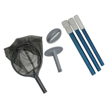 Pool Cleaning Maintenance Set with Fine Mesh Netting Sponge Brush Aluminium Pipe