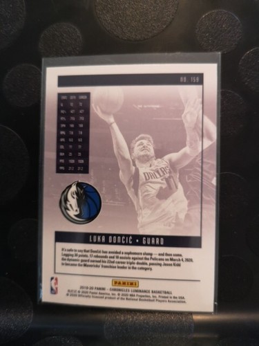 Luka Doncic Dallas Mavericks Carte Panini #159nm Chronicles Luminance 19 20 - Picture 2 of 2