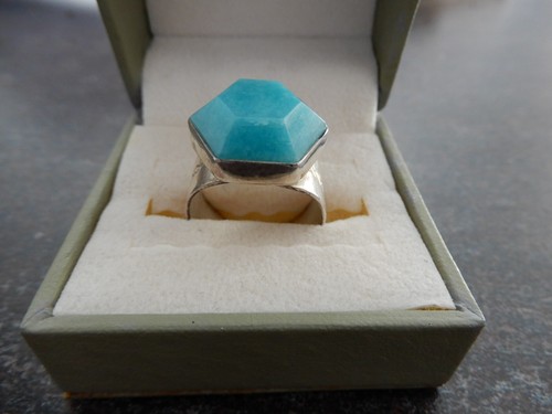 1749 Jay King DTR Mine Finds Amazonite Sterling Silver 925 Ring SZ 9.5 8.5 grams - Picture 2 of 8