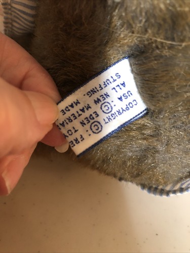 Eden Mrs Tiggy Winkle Plush 8" Embroidered Name on Apron Peter Rabbit Hedge Hogg - Picture 7 of 8