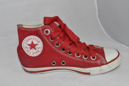 Vintage Converse Chuck Taylor hohe Turnschuhe Herren 9 Damen 11 rot weiß Schuh - Bild 3 von 11
