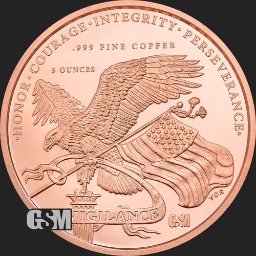Ronda de cobre fino conmemorativa .999 5 oz Donald J. Trump 45º Presidente EN STOCK - Imagen 2 de 3
