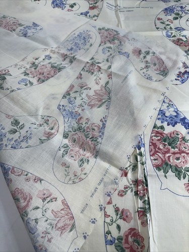 Pannello tessuto vintage Sophisti-gatti gatto gattino taglio e cucito sofisticati blu rosa - Foto 9 di 9