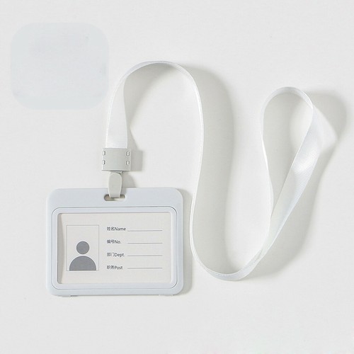 Plastic Business Card Holder ID Card Neck Strap Holder Badge Work Lanyard Tag - Picture 6 of 22