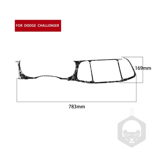 8×Forged Carbon Fiber Dashboard Navigation Set Trim for Dodge Challenger 2015-23 - Picture 6 of 17