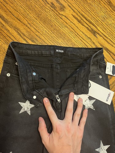 NWT Hudson Kids Big Girls 16 Jolene Skinny Super Stretch Denim Jeans Black Stars - Picture 9 of 12