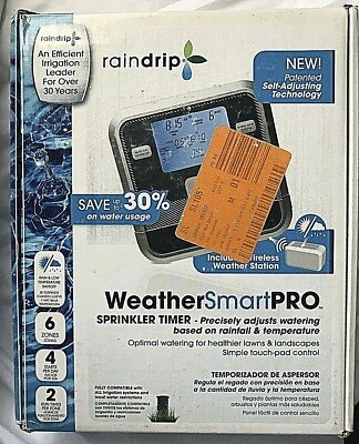 Raindrip - WeatherSmartPRO 6-station Electronic Water Sprinkler Timer NOB
