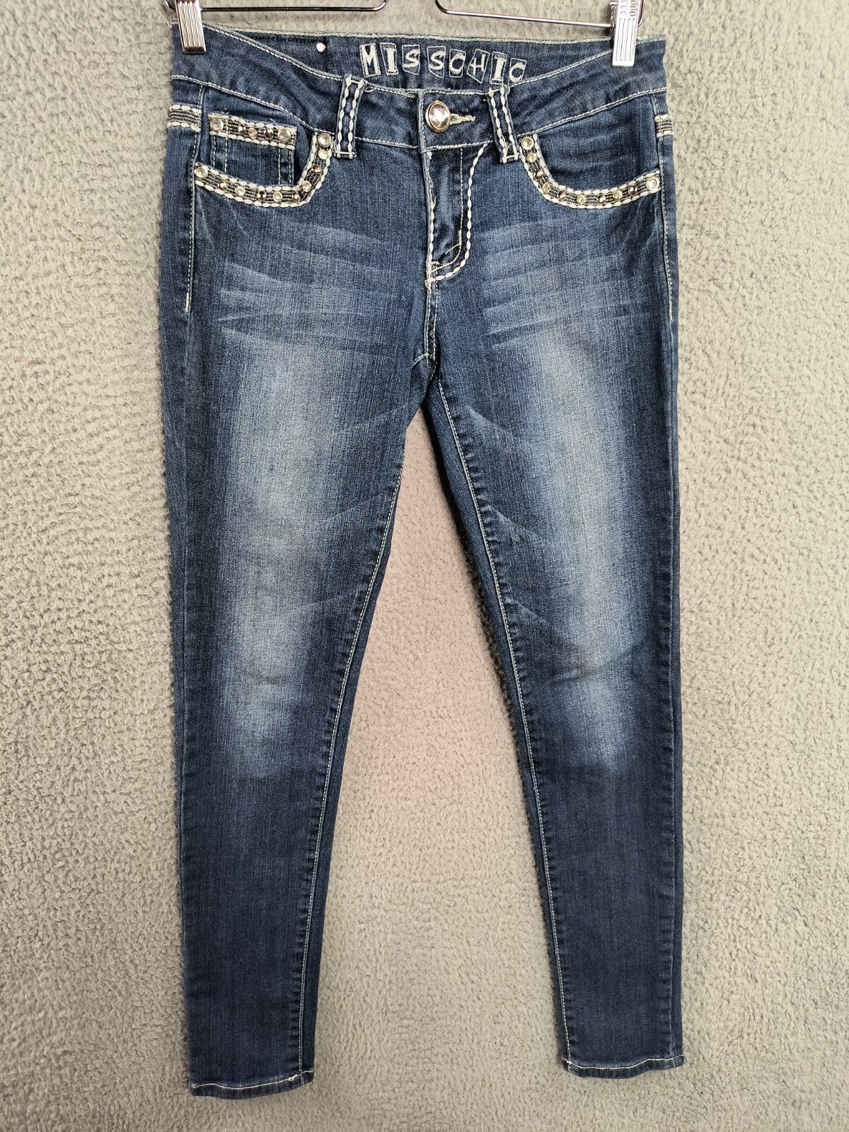 Miss Chic Jeans Juniors 5 Waist 29 USA Bling Jewe… - image 4