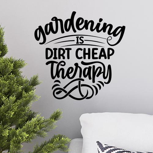 Gardening Is Dirt Cheap Therapy Decal Stickers Tumbler Car Window 22 Variations - Picture 4 of 31