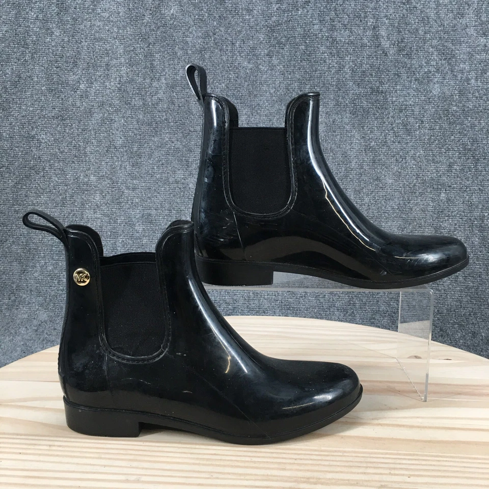 Michael Kors Botas Mujer 8 Chelsea Negro Goma Pull On Tobillo Top Confort Bloque Foto 2 de 4