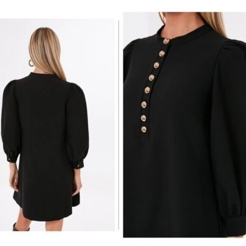 Pomander Place | NEW Samantha Puff Sleeve Mini Dress in Black Size XS - Picture 2 of 10