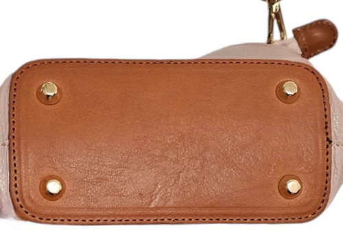 Valentina Leather Crossbody Handbag Pink Pebbled Leather Made In Italy NWT - Picture 13 of 14