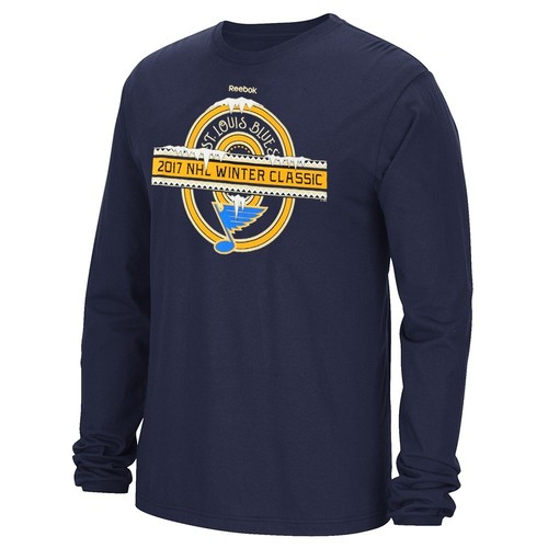 Reebok NHL 2017 Winter Classic Team Logo Long Sleeve T-Shirt Collection Men's - Picture 7 of 11