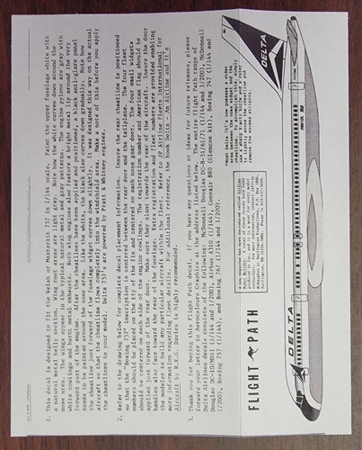 1/144 - FLIGHTPATH DECAL - DELTA AIRLINES - BOEING B757-200 - FP44-030 - #1 - Bild 2 von 2