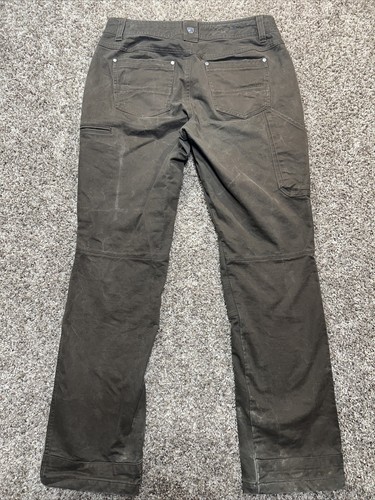 KUHL Womens 10 Regular Rydr Pants Chino Style Articulated Knees Brown Hiking - Picture 2 of 13