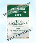 WATERFOWL PRODUCTION area DUCK FISH WILDLIFE metal tin sign retro signs sale
