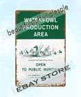 WATERFOWL PRODUCTION area DUCK FISH WILDLIFE metal tin sign retro signs sale