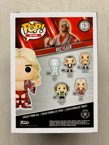 Funko Pop WWE Autographed Signed Ric Flair #63 Red Robe WWF Wrestling Figure - Picture 10 of 15