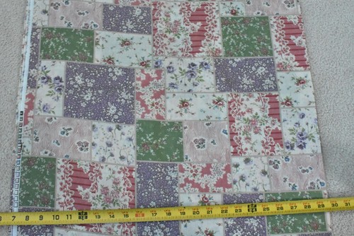 By 1/2 Yd, Lavender Olive Pink & Cream Floral Patches Cotton, Cranston, V224