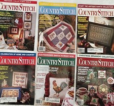 Vintage Country Stitch Cross-Stitch Magazine Collection 1991 Set of 5