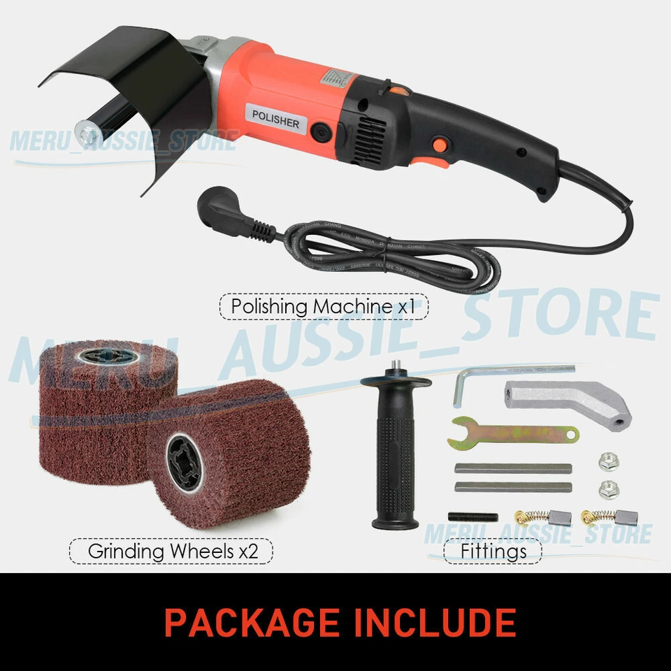 Electric Burnishing Polishing Machine Burnisher Sander Polisher+2 Grinding Wheel - image 3 of 4