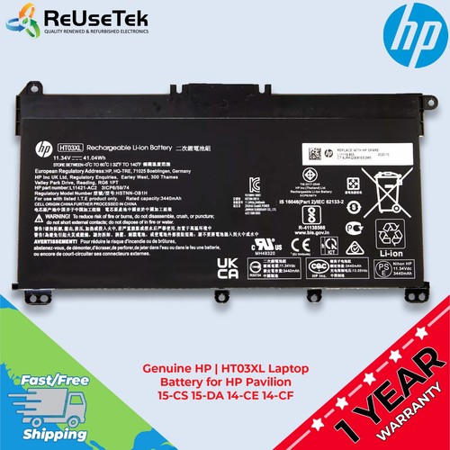 Genuine HP | HT03XL Laptop Battery for HP Pavilion 15-CS 15-DA 14-CE 14-CF - Bild 1 von 14