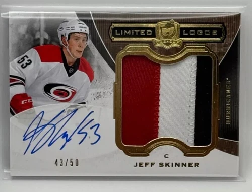 2014-15 Upper Deck The Cup Limited Logos /50 Jeff Skinner #LL-SK Rookie Auto RC