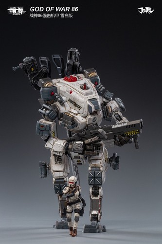 JOYTOY JT0593 GOD OF WAR 86 White Mecha 9" Robot & Pilot 1/25 Action Figure - Picture 8 of 14