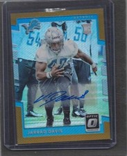 JARRAD DAVIS 2017 DONRUSS OPTIC COPPER HOLO DETROIT LIONS AUTO RC