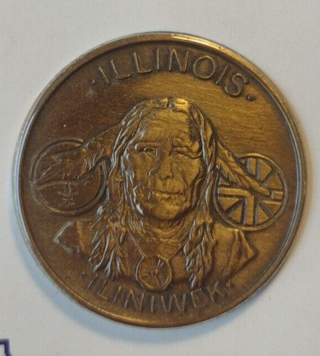 Medallón Oficial del Bicentenario de la Revolución Americana de Illinois 1973 (B66) - Imagen 4 de 5