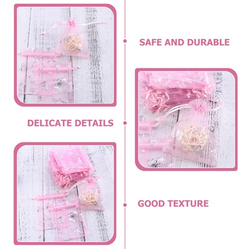 100 Pcs Cravate Bouche Cadeau Fil Sac Bonbons Sacs pour vente en gros Fête Petit Cordon