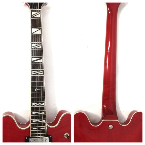 Haze Left-Handed Semi-Hollow Electric Guitar SEG27CR+Bag,tuner,strap plus more - Picture 11 of 12