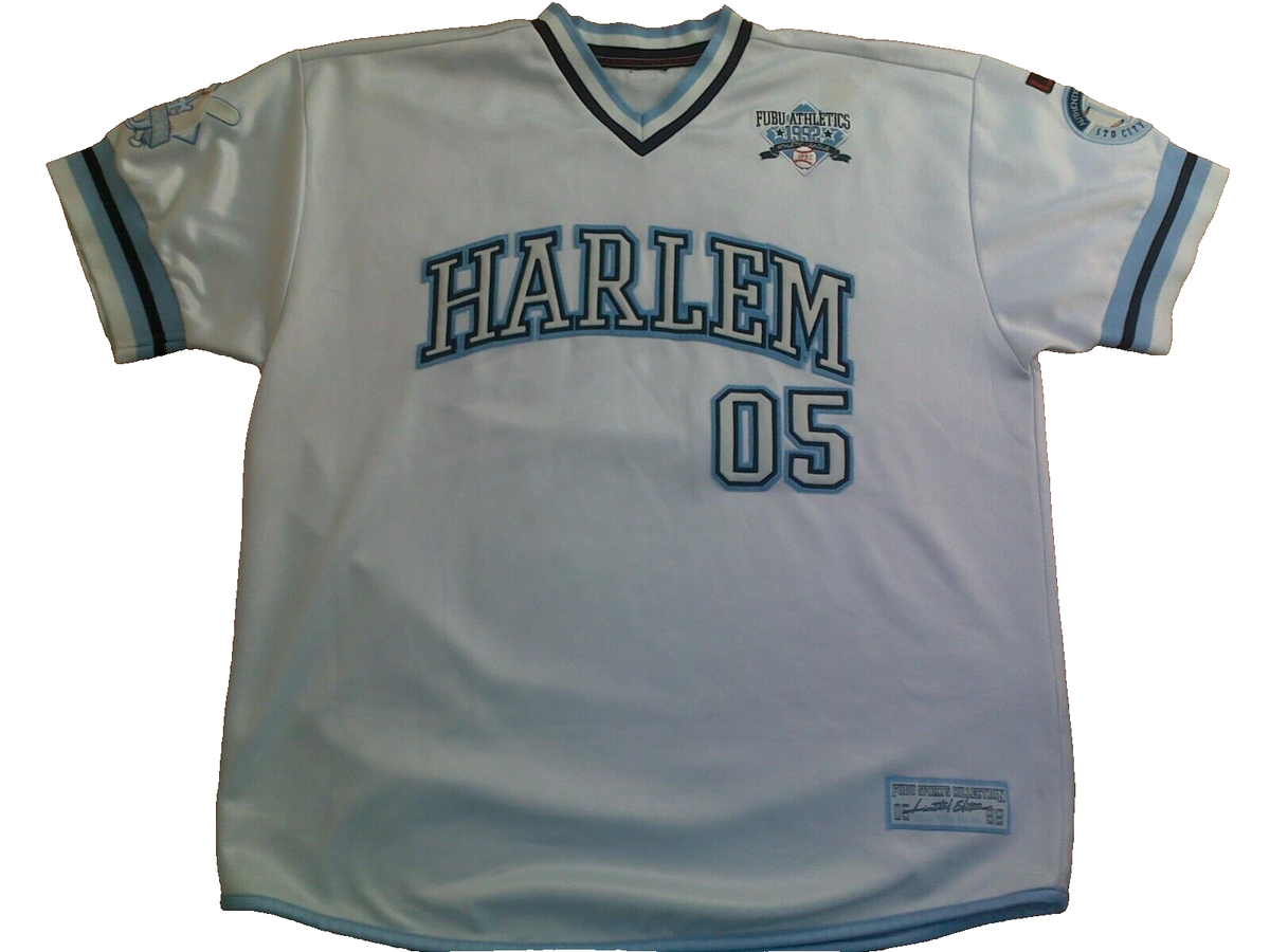 【数々のアワードを受賞】 vintage jersey, FUBU white City Fubu York New t-shirt HARLEM ウェア