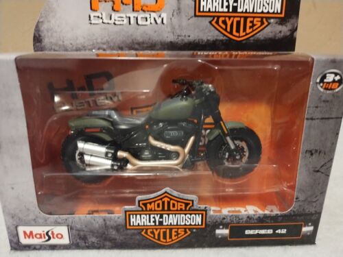 FAT BOB 114 HARLEY DAVIDSON MOTORCYCLE MAISTO SERIES 42 1/18 DIECAST MODEL BIKE - Picture 2 of 9