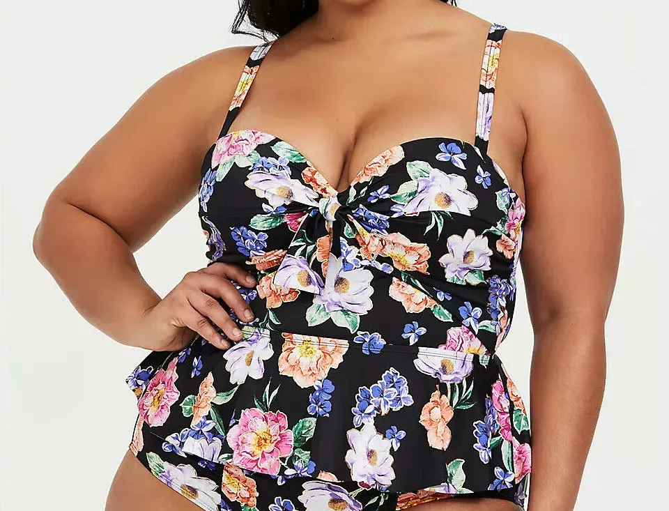 Torrid peplum swimsuit sale