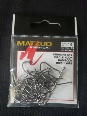 1//0-25 Pack CLEARANCE SALE! Matzuo Circle Hook Straigh Eye