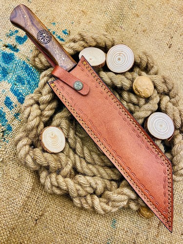 Custom Made Viking Seax Knife / Hand Forged Damascus Steel Blade 2899 - Picture 5 of 8