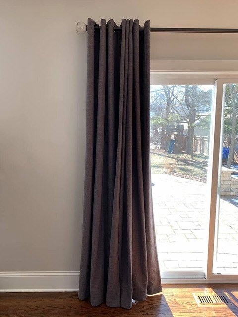 Pottery Barn Emery Drape Blackout 50x94 Grommet Charcoal For