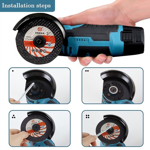 500W Mini Angle Grinder Polishing Machine Brushless Cordless Cutter+Batteries US - Bild 16 von 17