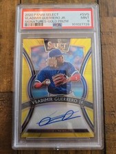 2020 Panini Select Vladimir Guerrero Jr Signatures-Gold Prizm 1/10 #SVG PSA9