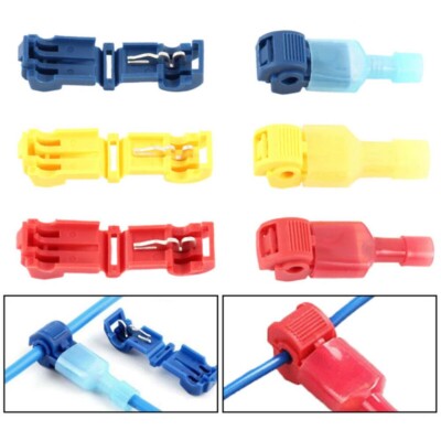 10-100pcs Quick Splice Wire Terminals Spade Connectors Electrical Crimp Cable
