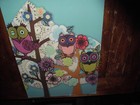 IKEA SOLMYRA OWL STOCK II MODERN POP WALL ART LG. 28"X20" HELEN MUSSELWHITE 1999