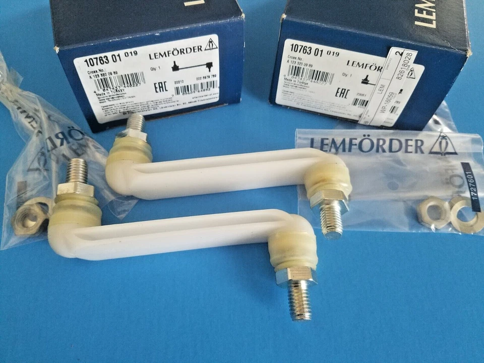 Juego de eslabones de barra estabilizadora trasera Mercedes Benz 230 240D 300 380 420SEL 500 560 Lemquire Foto 3 de 3