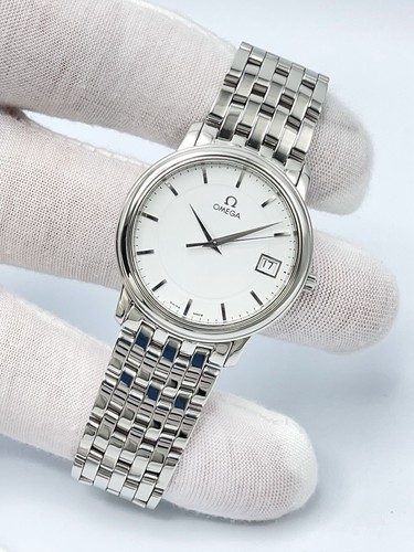 Omega De Ville 34 mm weißes Zifferblatt Quarz 4510.21 schmale Dresswatch Stahl - Bild 6 von 17