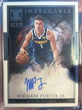 2018 Impeccable Signatures /99 Michael Porter Jr #IR-MPJ Rookie Auto RC Nuggets