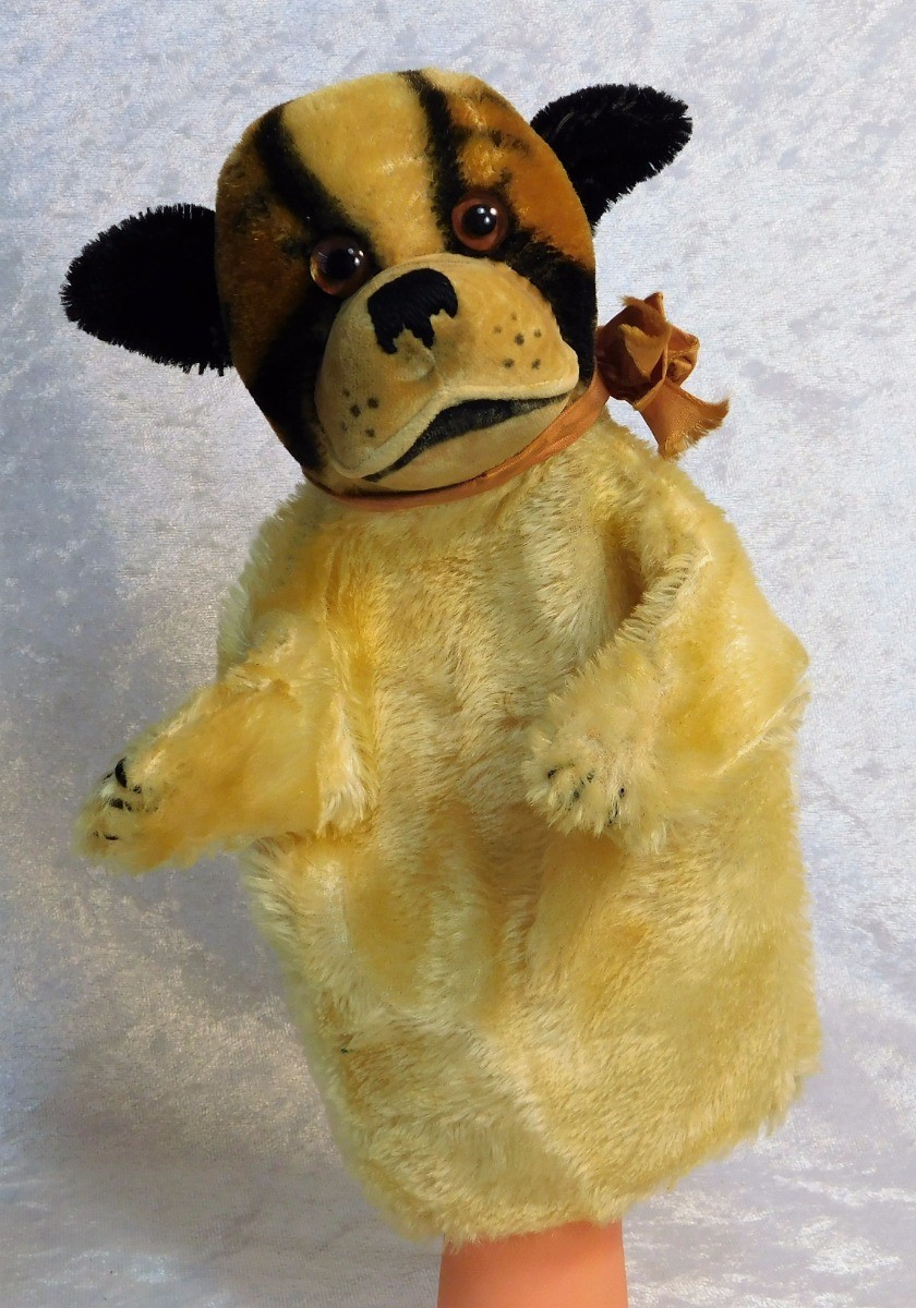 VTG 1950'S STEIFF GERMAN BULLY BULLDOG DOG MOHAIR PUPPET STUFFED ANIMAL 9 VTG 1950'S STEIFF GERMAN BULLY BULLDOG DOG MOHAIR PUPPET STUFFED ANIMAL 9