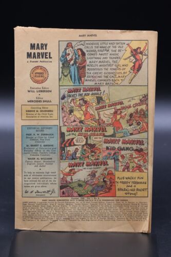 Mary Marvel (1945) #6 Jack Binder Otto Binder Oct 1946 Complete Coverless PR - Picture 1 of 2