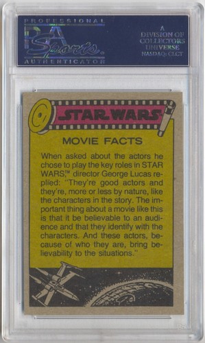 1977 Topps Star Wars #28 LUKE AGREES TO JOIN BEN KENOBI PSA 8 - Picture 2 of 2